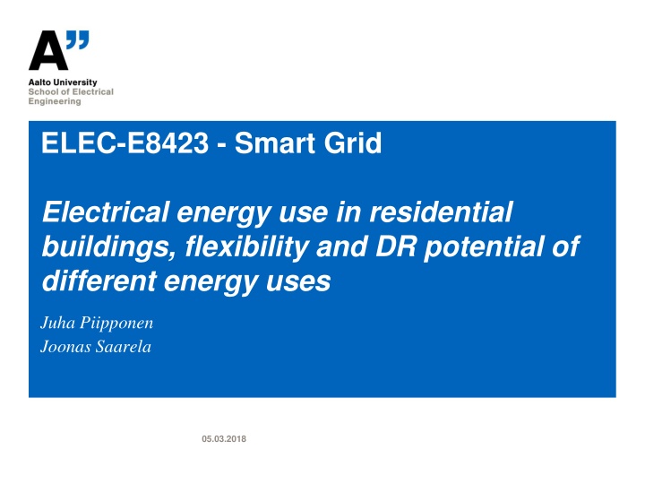Smart Grid and Demand Response Potential in Residential Energy Usage