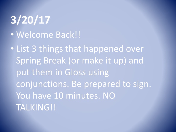 Exciting Spring Break Update Using ASL Conjunctions