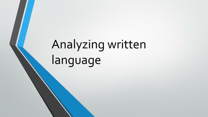 Discourse Analysis: Exploring Language & Power