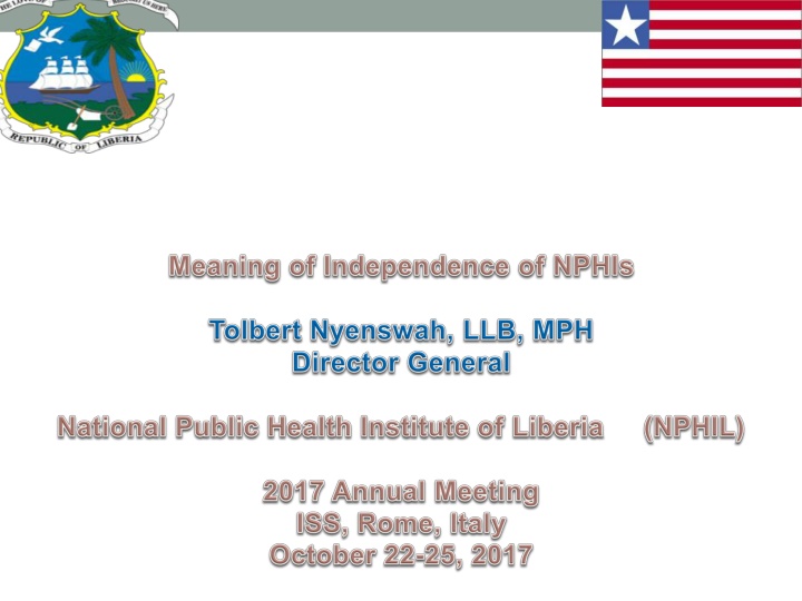Establishing the National Public Health Institute of Liberia (NPHIL)