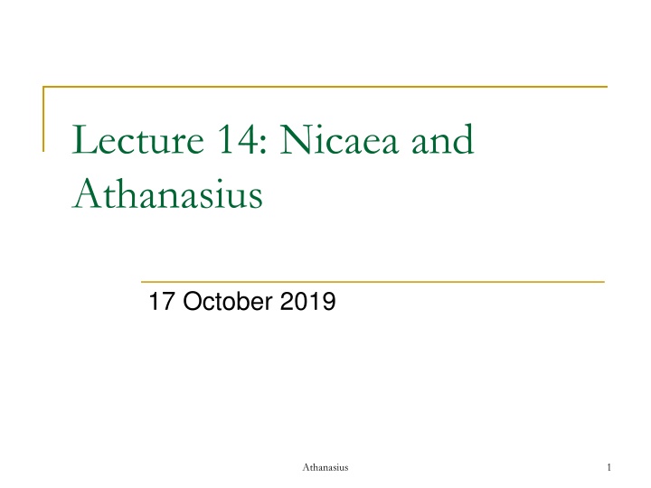 The Christological and Trinitarian Controversies in the 4th Century