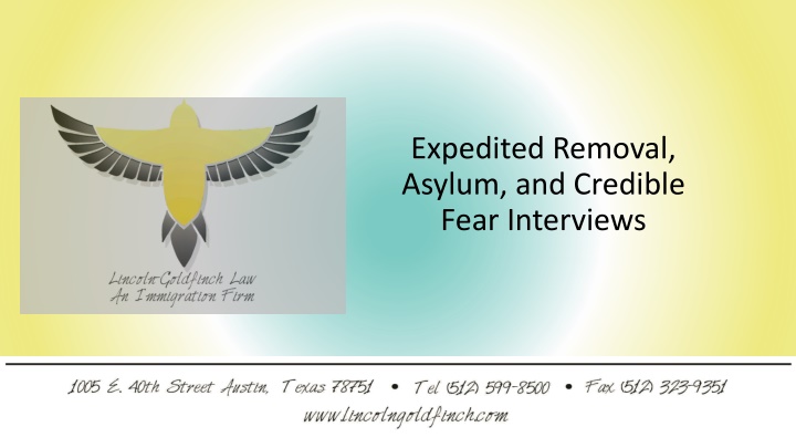 Overview of Expedited Removal, Asylum, and Credible Fear Interviews