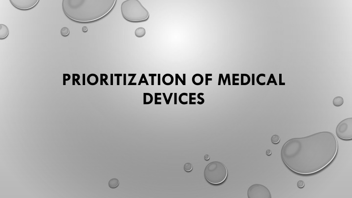 Prioritization of Medical Devices: Criticality Assessment and Maintenance Strategies