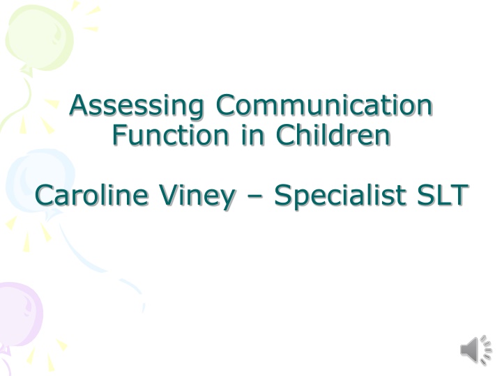 Communication Development in Children by Caroline Viney