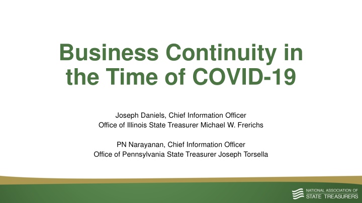 Business Continuity in the Time of COVID-19 Insights
