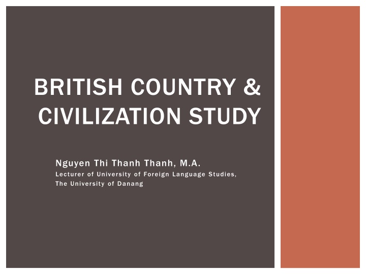 British Country & Civilization Study: Government and Constitution Overview