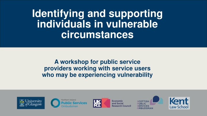 Workshop on Identifying and Supporting Individuals in Vulnerable Circumstances