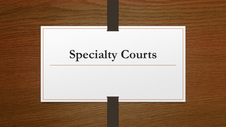 Specialty Courts and Recidivism Rates in the United States