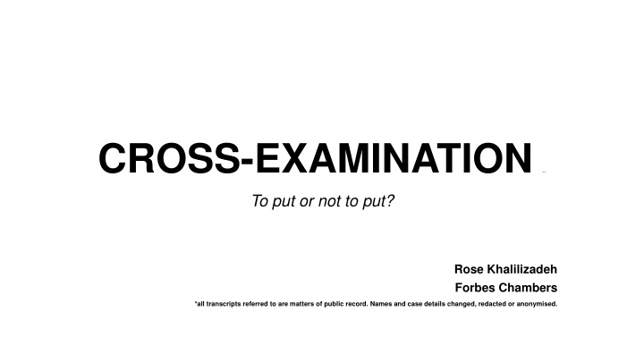 Mastering Cross-Examination in Legal Proceedings