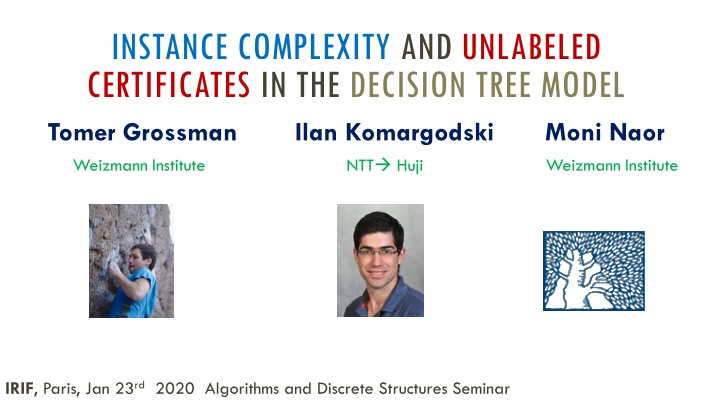 Unlabeled Certificates in Decision Tree Model