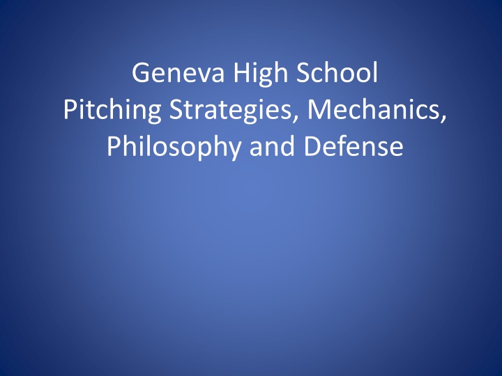 Winning Strategies and Techniques for High School Pitchers