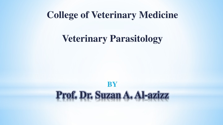 Sarcocystis Parasites in Veterinary Parasitology