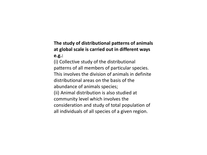 Global Animal Distribution Patterns