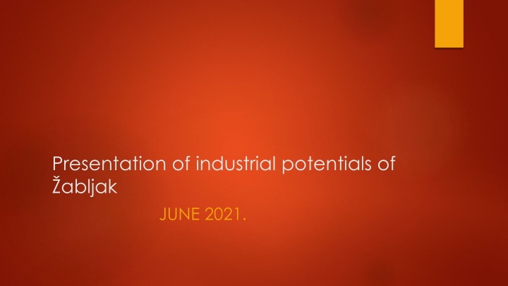 Industrial Potentials of Zabljak Municipality: A Overview of Resources and Opportunities