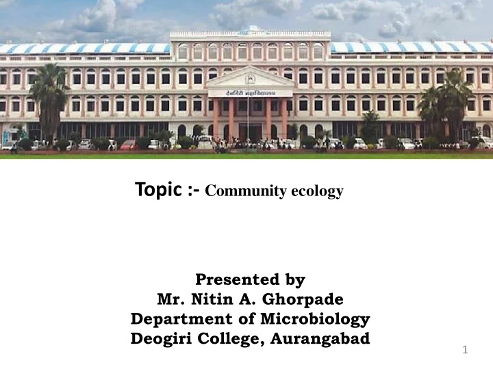 Community Ecology: Interactions in Ecosystems