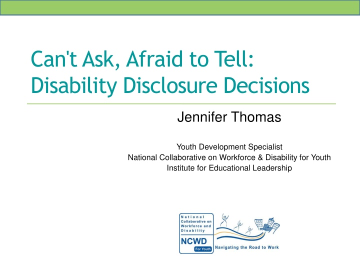 Disability Disclosure Decisions for Youth