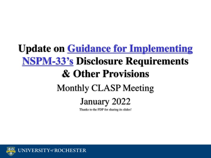 Detailed Guidance and Requirements for Implementing NSPM-33