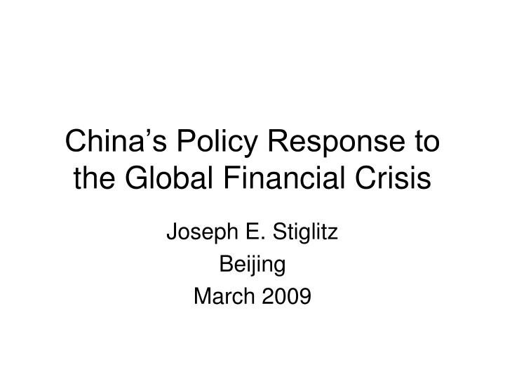 Global Financial Crisis Response: Challenges and Solutions