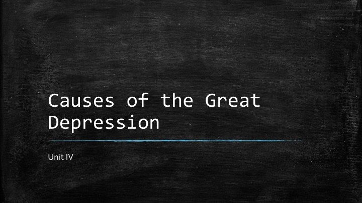 Causes of the Great Depression: Economic Turmoil and Bank Failures