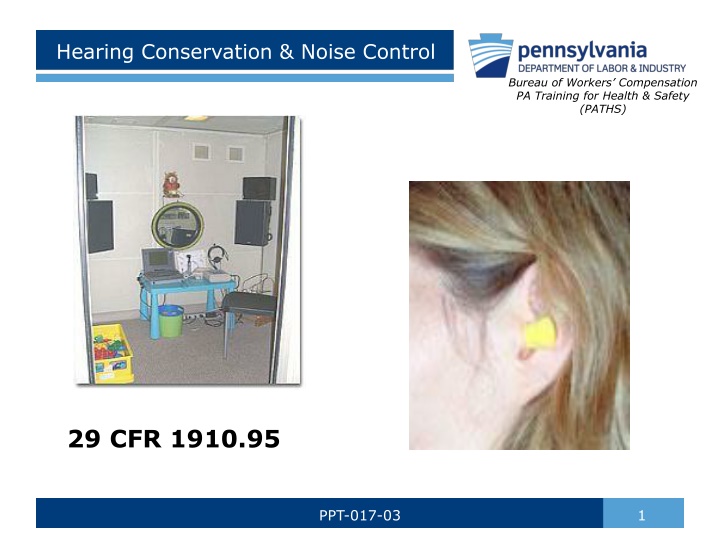 Hearing Conservation and Noise Control in the Workplace