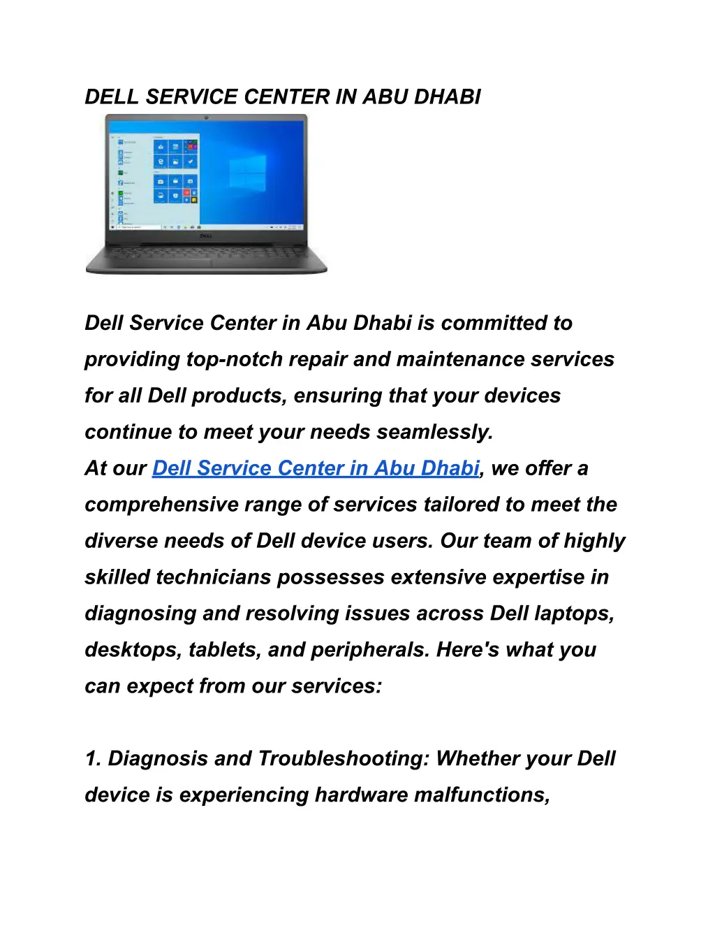 dell service center in abu dhabi n.