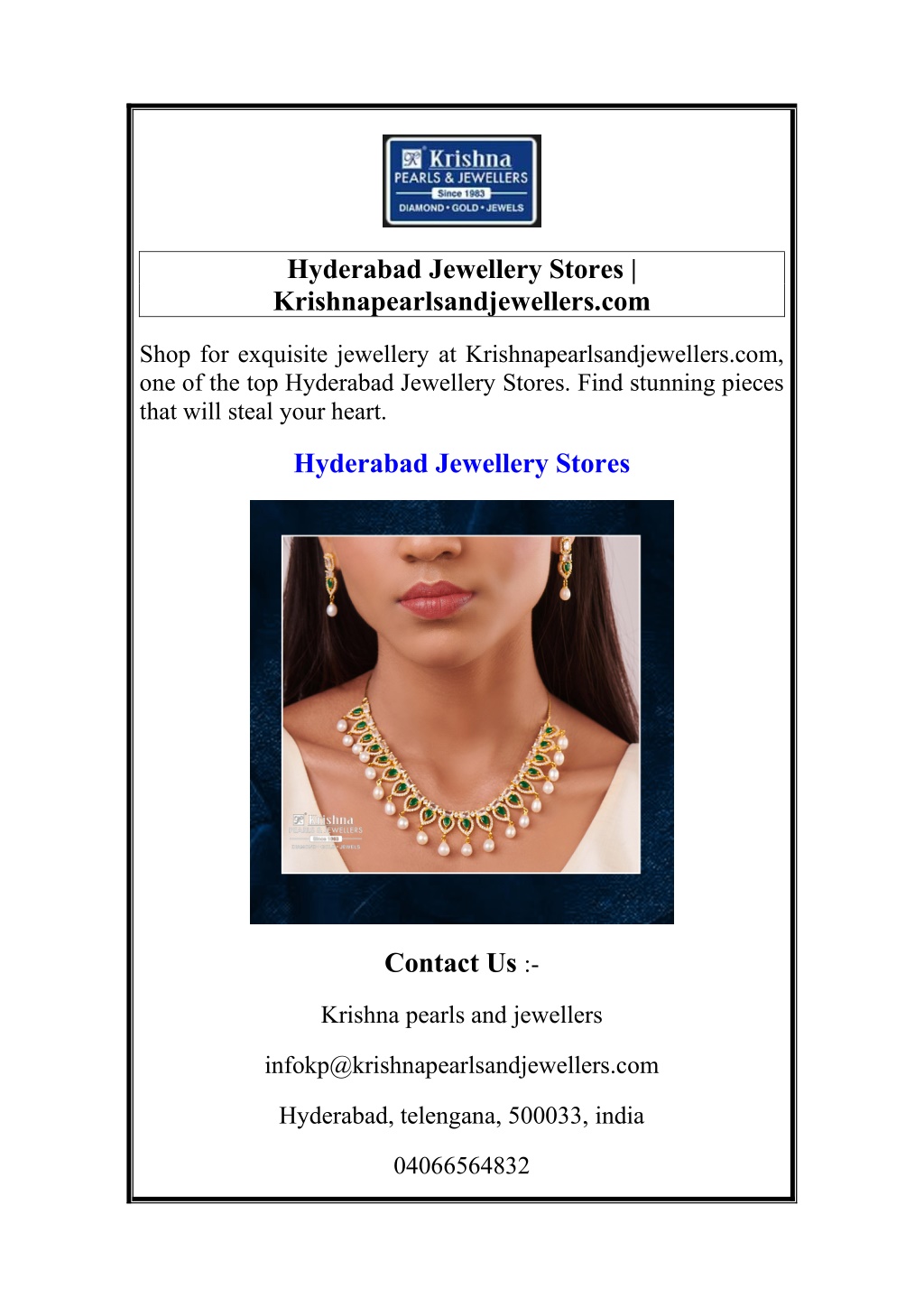 hyderabad jewellery stores l.w