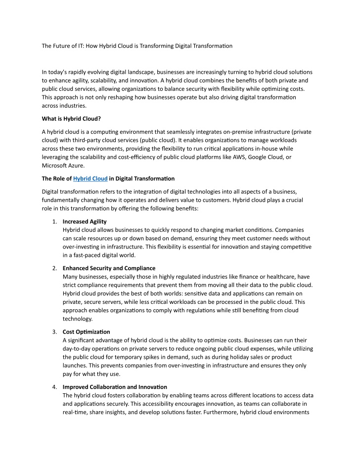 the future of it how hybrid cloud is transforming n.w