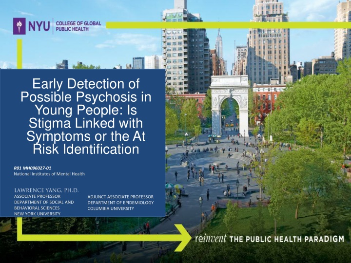 Stigma in Early Detection of Psychosis Among Young People