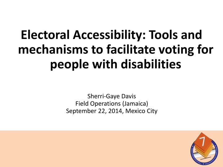 Enhancing Electoral Accessibility for People with Disabilities in Jamaica