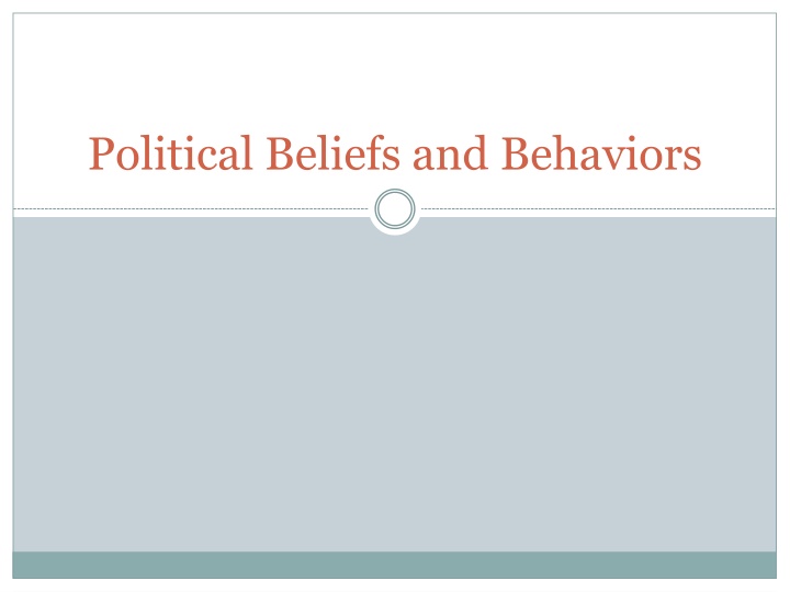 Political Beliefs and Behaviors: A Comprehensive Overview