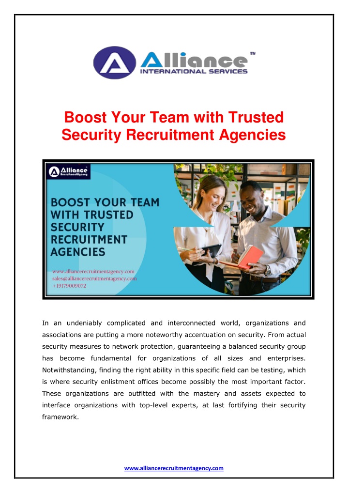 boost your team with trusted security recruitment n.w