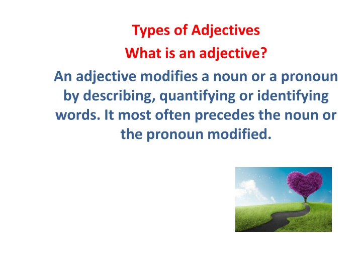 Different Types of Adjectives