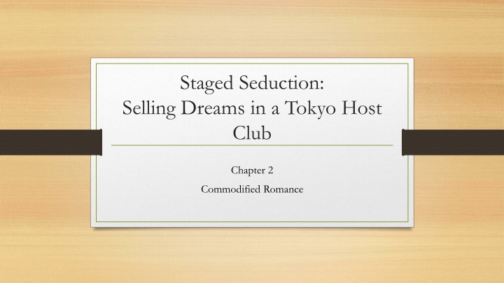 The Intriguing World of Staged Seduction in Tokyo Host Clubs