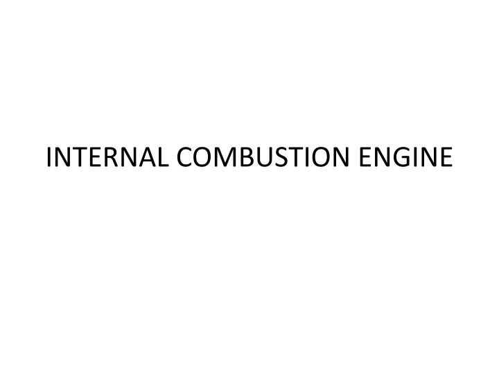 The Components and Operation of Internal Combustion Engines