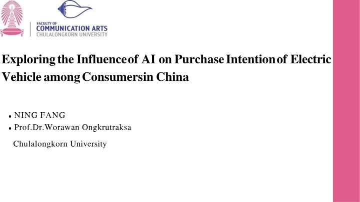 Impact of AI on Electric Vehicle Purchase Intention in China