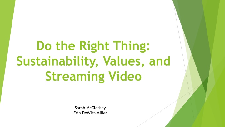 The Impact of Streaming Video on Academic Libraries