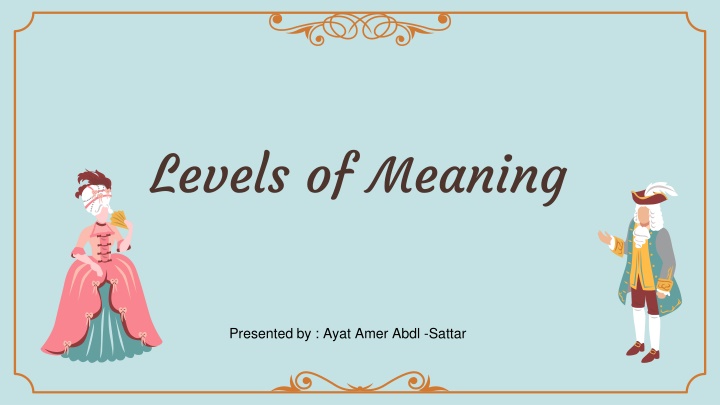 Levels of Meaning in Language