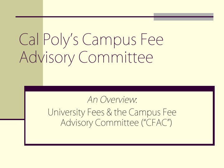 University Fees and Authority Guidelines in California