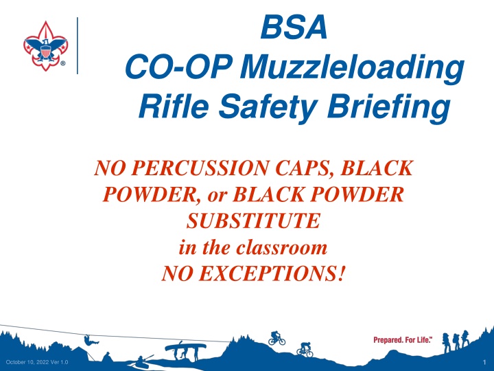Muzzleloading Rifle Safety Briefing for Beginning Shooters