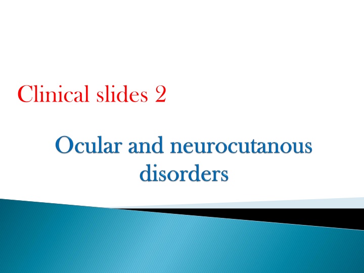 Neurological Conditions: Clinical Slides and Symptoms