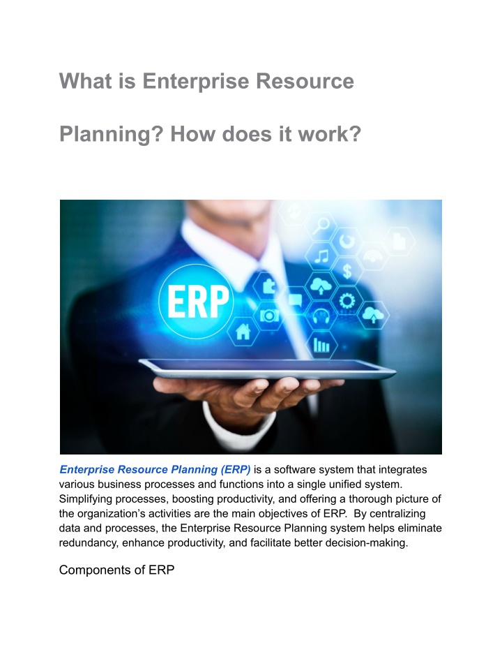 what is enterprise resource n.w