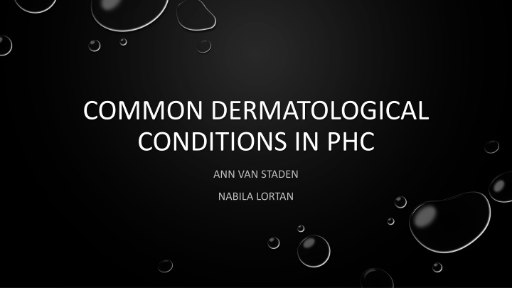 Dermatological Conditions in Primary Healthcare: Overview and Treatment Principles