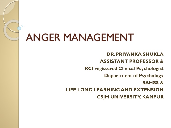 Managing Anger for Emotional Well-Being