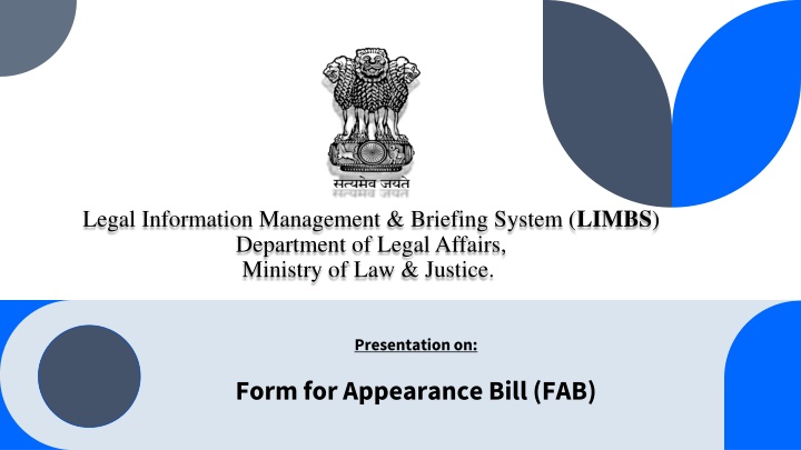 Online Bill Submission System for Advocates - Form for Appearance Bill (FAB)