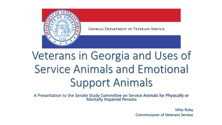 Service Animals for Veterans in Georgia: A Guide to VA Guidance
