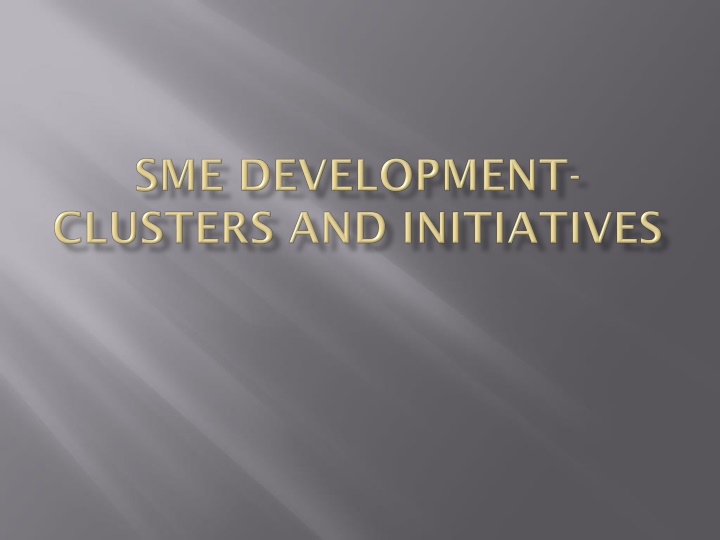 Leveraging Cluster Development for Industrial Growth and Poverty Reduction