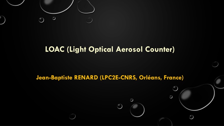 Light Optical Aerosol Counter (LOAC) Project Overview