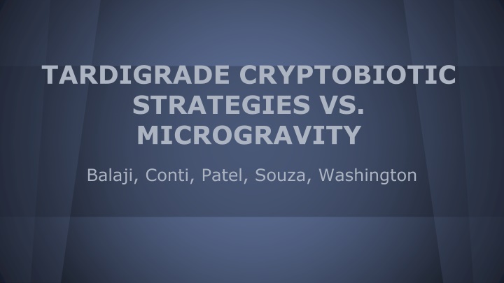 Evolution of Tardigrades: Cryptobiotic Survival Strategies