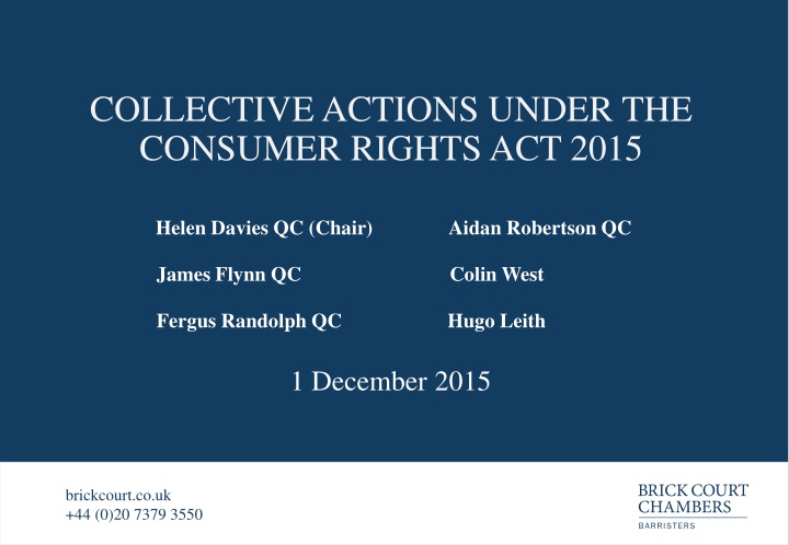 Competition Damages Claims: Limitation Periods and CAT Rules Overview