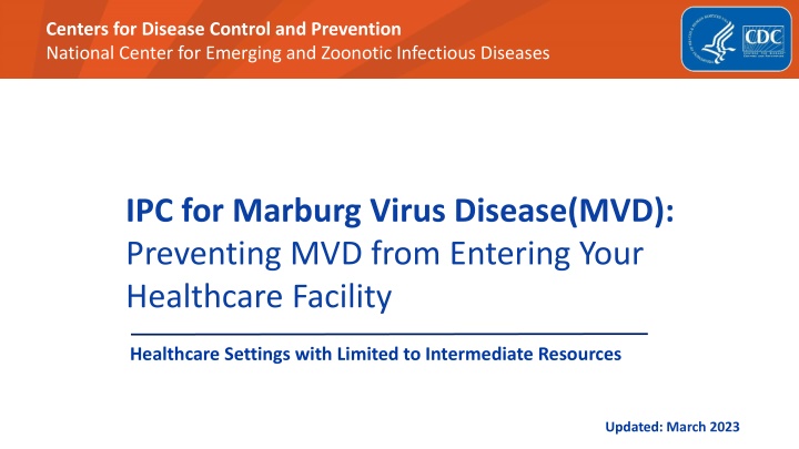 Strategies to Prevent Marburg Virus in Healthcare Facilities